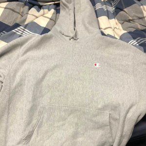 Size large grey champion hoodie